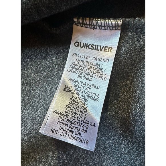 Quiksilver Adapt Travel Hoodie Full Zip Gray Snowboard Ski Small Medium - Picture 14 of 16